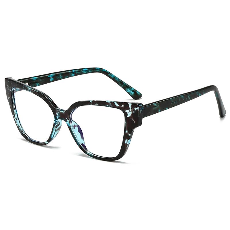 New Anti-Blue Light Glasses For Women Pc Core Legs Fashion Retro Plate Color Flat Mirror Can Be Equipped With Mirror 5707