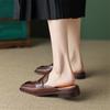 Mode Sommer Damen Schuhe Retro Pantoletten Schuhe für Damen Eckige Zehen Hausschuhe Damen Klobiger Absatz Zehenbedeckende Hausschuhe Schuhe Zapatos De Mujer