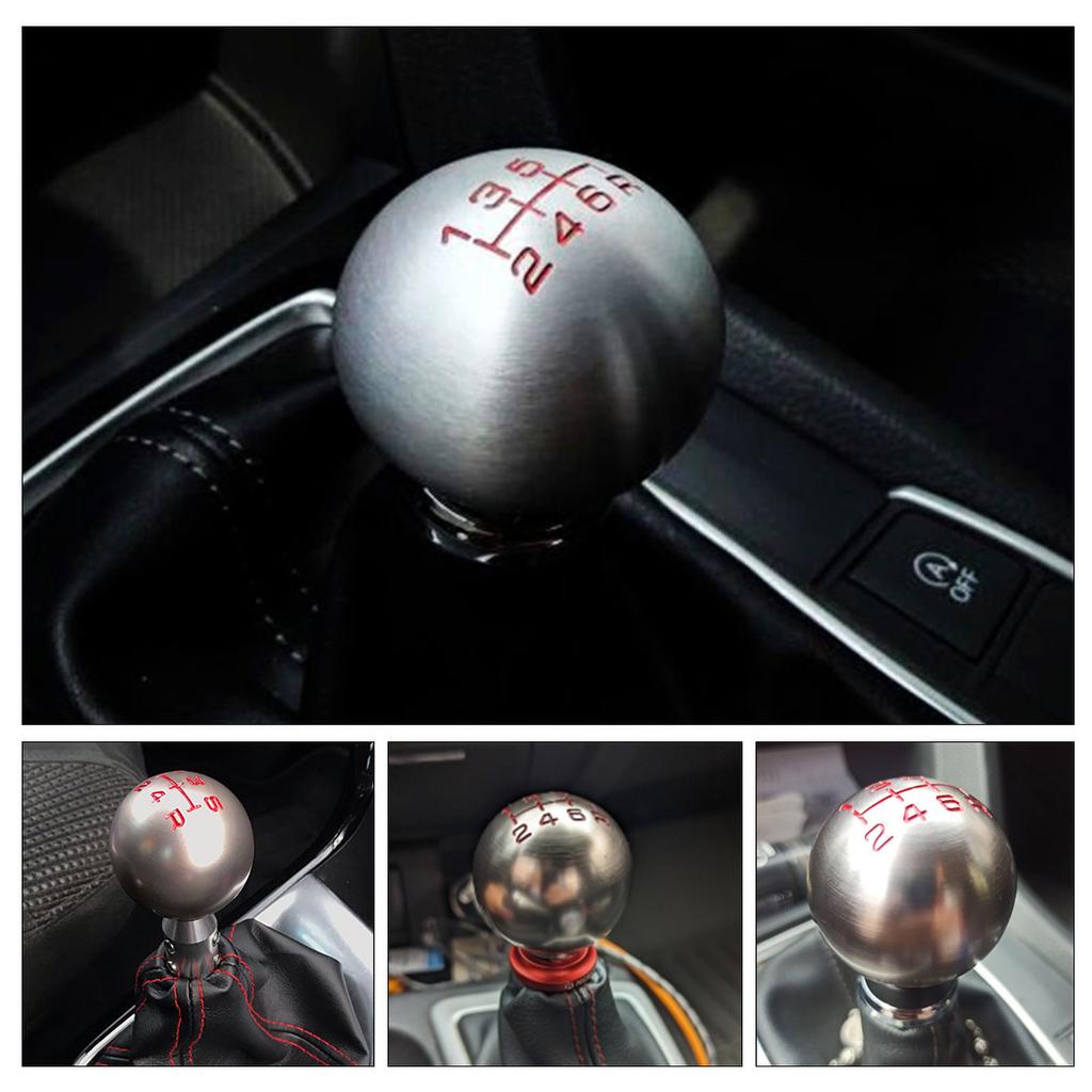 Aluminum 5/6 Speed JDM Ball Shape Shift Gear Knob M10*1.5 For Honda Fit Civic City FD2 FN2 EP3 TYPE R DC2 DC5 AP1 AP2 S2000 F20C