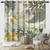 Set aus 2 nordischen Stil-Schattierungs-Fenstervorhängen Grüne Baumblätter Heiminterieur Tropischer Dschungel Schlafzimmer Vorhang Mit Verdunkelung Polyester Perfekt Für