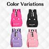 [YOUSTEP] Cat Backpack, Cat Pattern Bag with Cat Ears, Cute, Lightweight, Large Capacity Bag for Girls (Light Pink)