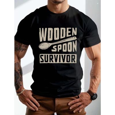 Taglie Europee Uomo Taglie Forti T-shirt Casual, Manica Corta Girocollo Estiva Trendy Top Per Uso Quotidiano, Big & Tall