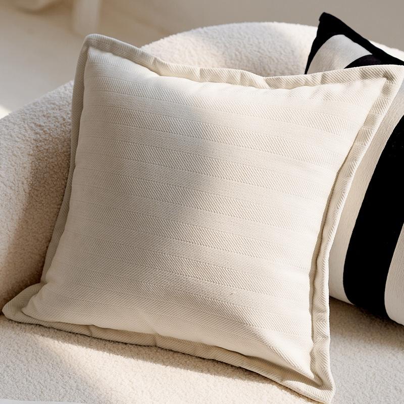 Kissenhülle 45x45 Schwarz Weiß Farbe Kissen Dekorative Kissenhülle für Sofakissen Luxus Dekoration Zuhause