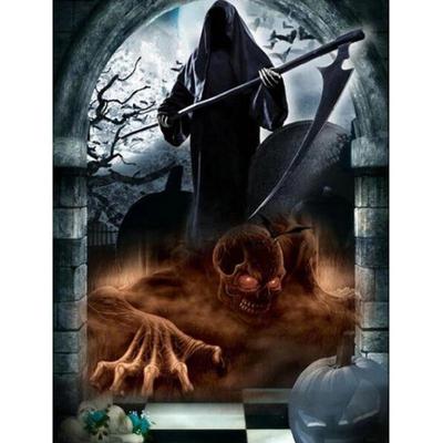 5D DIY Diamond Painting Grim Reaper Sada křížového stehu Mozaika Diamantové vyšívání Růže plná kulatá/čtvercová vrtačka Domácí dekorace
