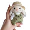 Clothes and Hats Gardener Little Rabbit Doll Handmade Rabbit Plush Doll  Backpack Decor