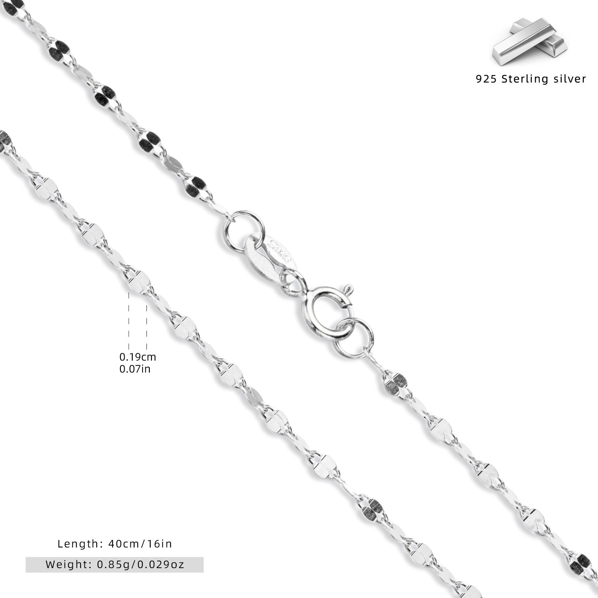 S925 Sterling Silver Plated Minimalist Thin Trendy Versatile Fashion Necklace for Women and Men 925 silver