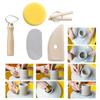 42-Piece Pottery Tool Set: Clay, Stone, Carving Knives, Cutting Tools, Scrapers, DIY Silicone Dotting Pens