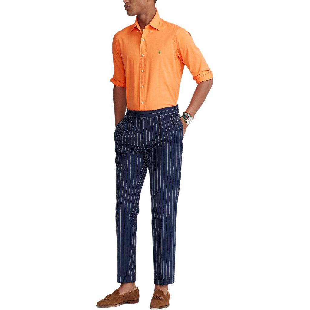 Polo Ralph Lauren Ss25 Classic Edition Dyed Twill Long Sleeve Shirt With Small Pony Logo Embroidery Men shirts MNPOWOV16821509-650