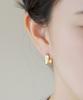 Alleun Silver 925 Square Bold One-Touch Silver Earrings Luxury