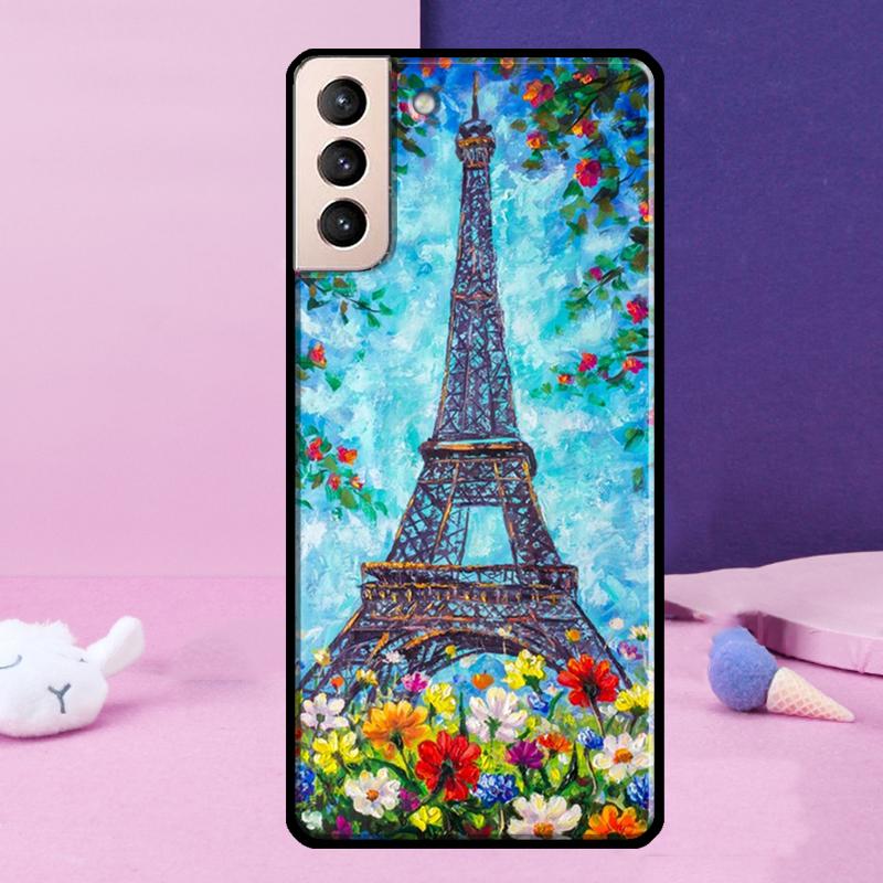 Eiffel Tower Paris Phone Case For Samsung Galaxy S25 S24 Ultra S9 S10 S20 S21 S22 Plus S23 FE S24 FE Cover