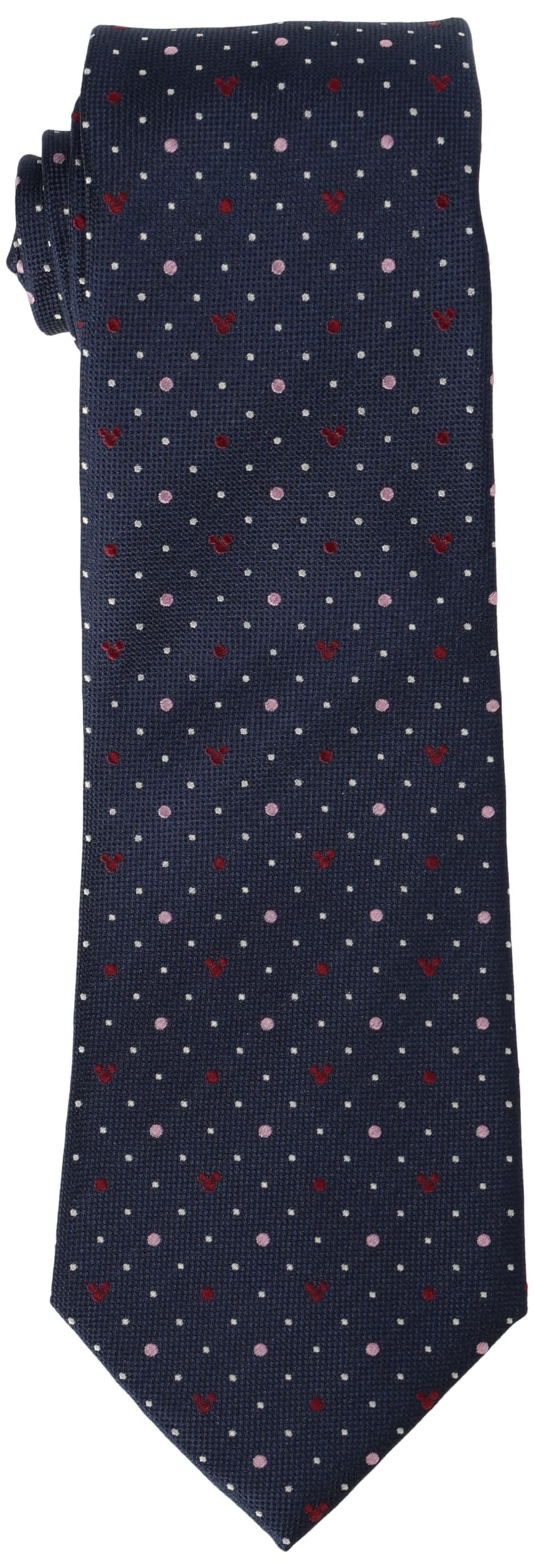 

Disney Mickey Mouse Tie with Polka Dot Navy DN885434 Pattern, Blue,