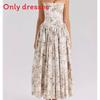 French Style Floral Sleeveless Dress With Polyester Fabric For Elegant Women