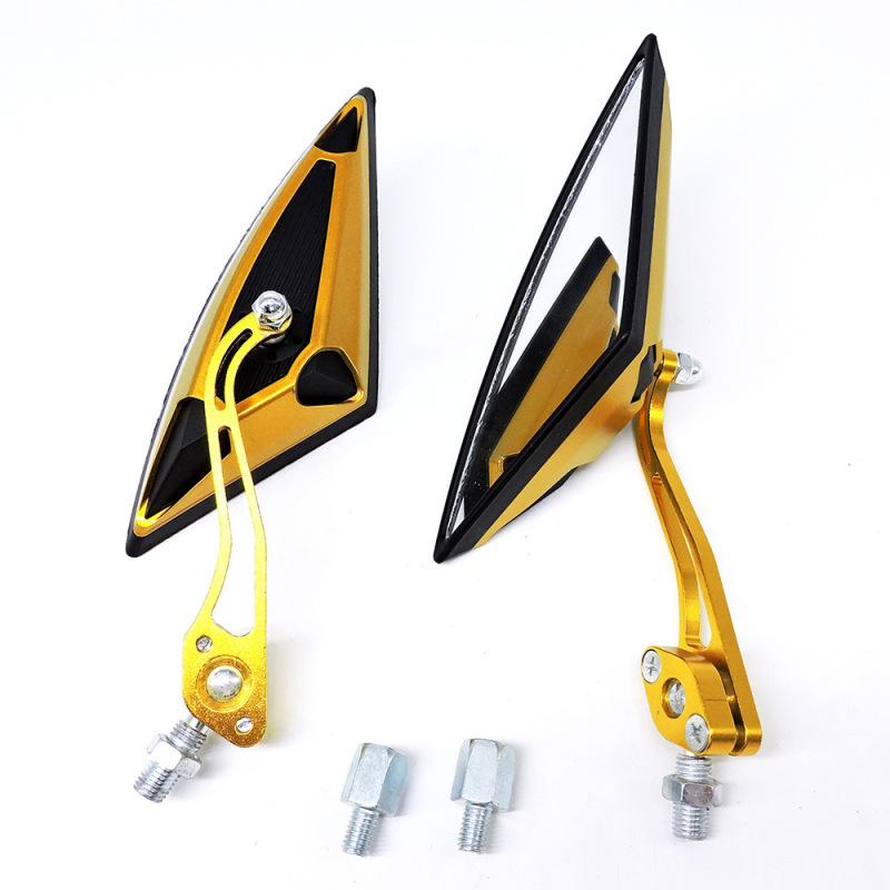 

1 пара мотоциклетных зеркал заднего вида, вспомогательные боковые зеркала заднего вида, универсальный винт M10, модифицированные аксессуары золотой