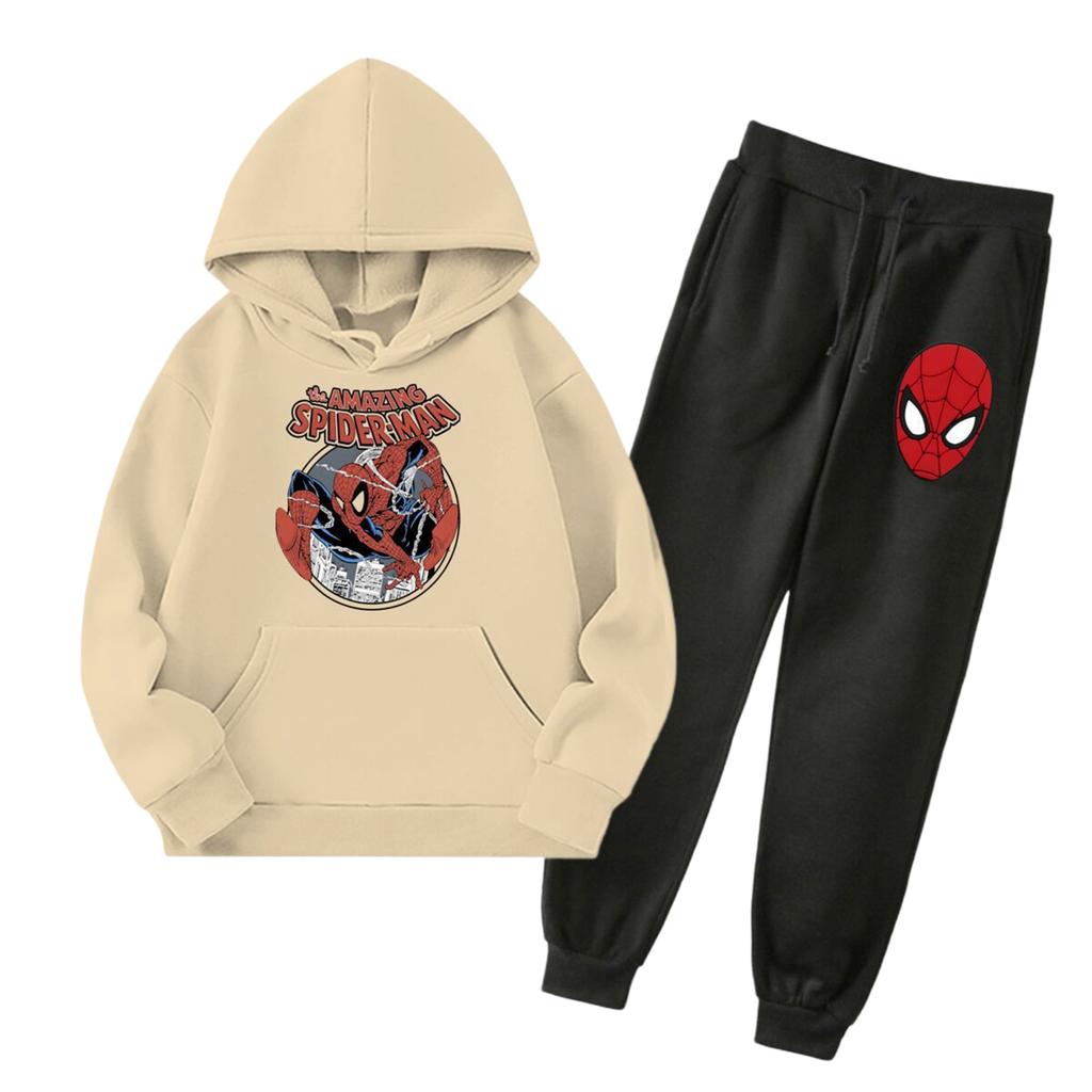 Kids Hoodie and Sweatpants Set Graphic Print with Pockets for Boys and Girls