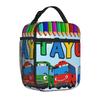 Insulated Lunch Tote Bag Tayo The Little Bus Cute Cartoon Anime Lunch Food Box Y2K Thermal Cooler Lunch Box For School