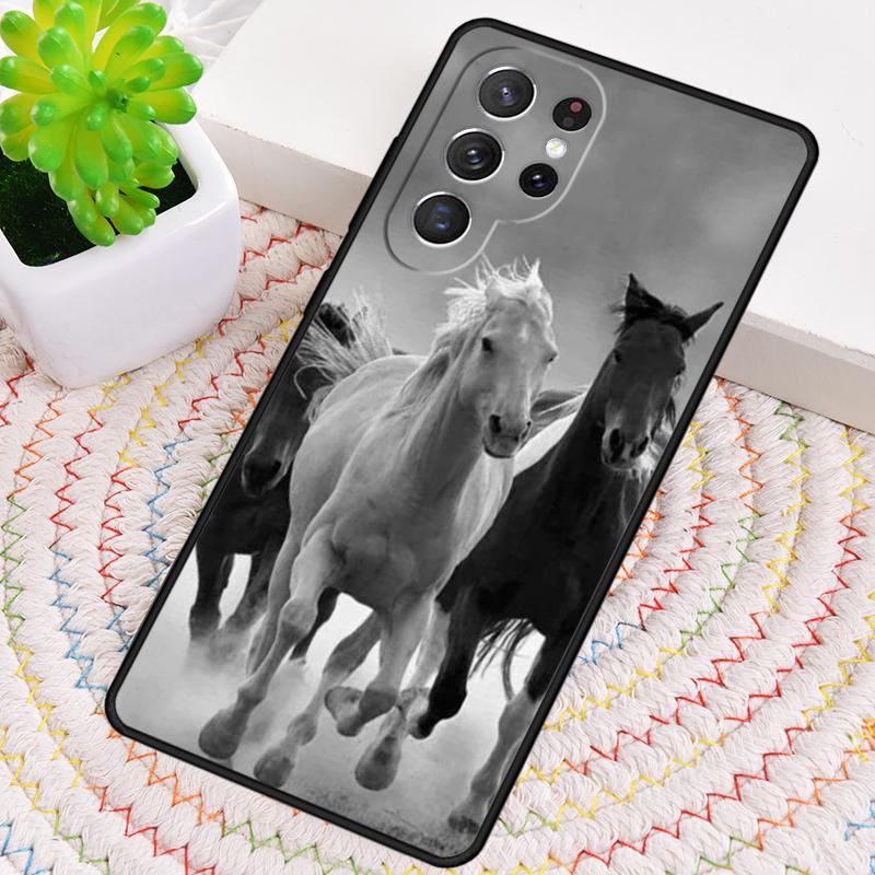 Running Animal Horse TPU Phone Case For Samsung Galaxy Note 10 Pro S26 S25 S24 S23 S22 Ultra Plus S21 FE S20 Shockproof Cover