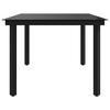 vidaXL Garten-Esstisch Schwarz 200x100x74 cm Stahl und Glas