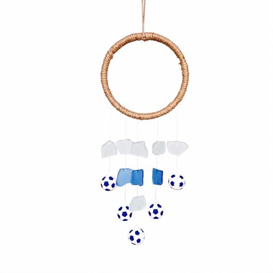 Football Wind Chime Wind Chime Wind Chime Handmade Sea Glass Rustic Hanging Gift