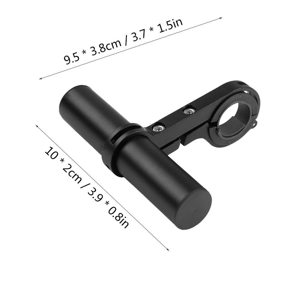 Bicycle Extension Frame Handlebars Accessories Bike Lamp Phone Holder (black 10cm alloy tube)