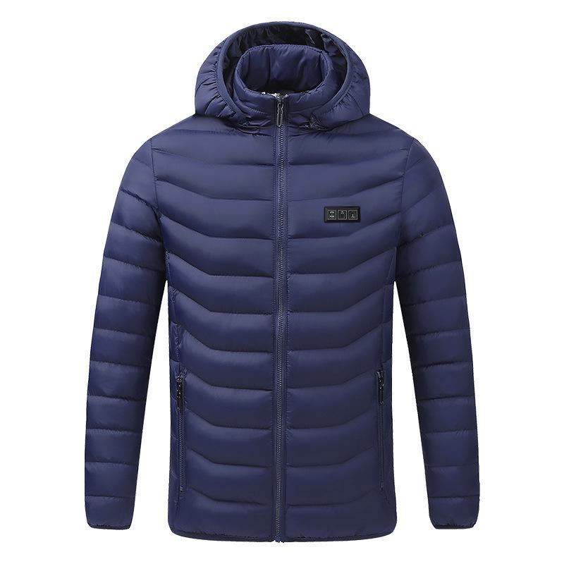 Men s Smart 11-Zone Heated Winter Jacket - Three-Control Warm Cotton Outerwear M