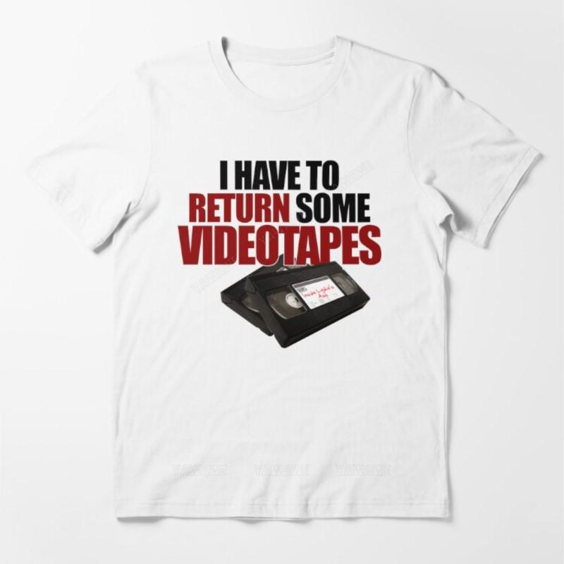 Unisex summer tshirt funny print short sleeve Videotapes Essential T Shirt unisex t shirts teenager casual tops short sleeve