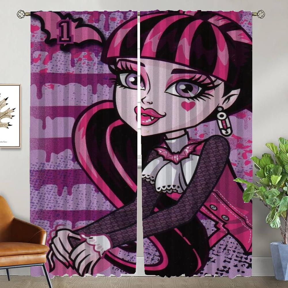 

Плотные шторы для камеры Draculaura, шторы для домашнего интерьера, 2 шт., шторы для гостиной, тюль для перегородки в спальне W50xH70cmx2pcs-CL