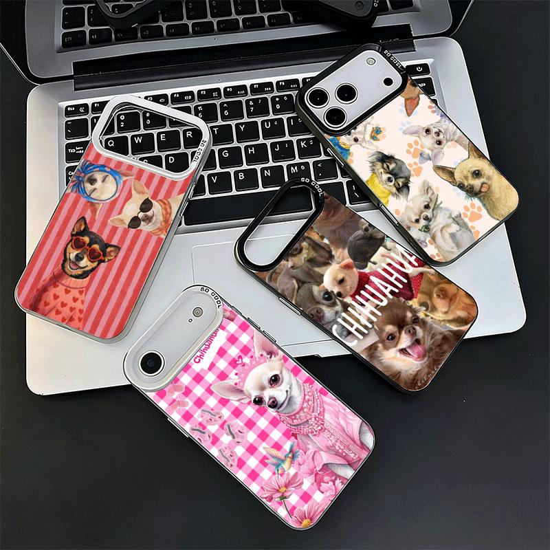 Chihuahua Puppy Teacup Dog Soft Phone Case for iPhone 15 16 17 Pro Max 17Air 16E 14 Plus 13 12 Mini Shockproof Cover Back Shell