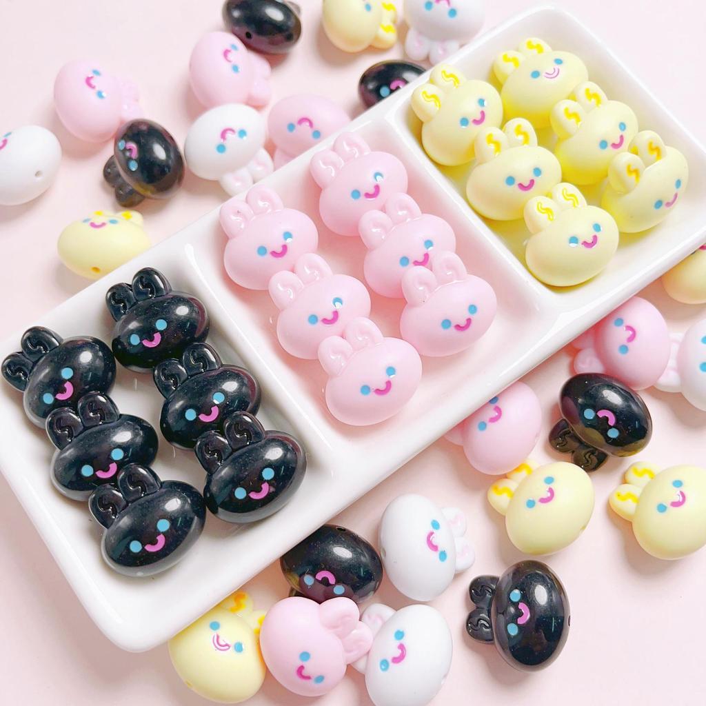 DW53 5Pcs 20mm Acrylic Animal Bead Cartoon Minimalist Bunny Eads Handmade Necklace Bracelet DIYmaterial Jewelry Accessories