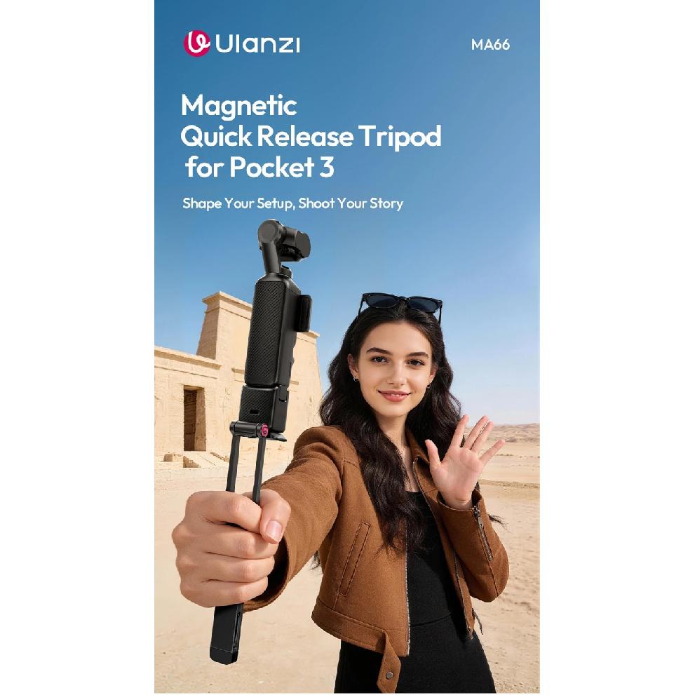 Ulanzi MA66 Tripod for dji osmo Pocket 3 4 4P Accessories Magnetic Quick Release Plate Hidden Hook Mantis Mode Desktop Stand