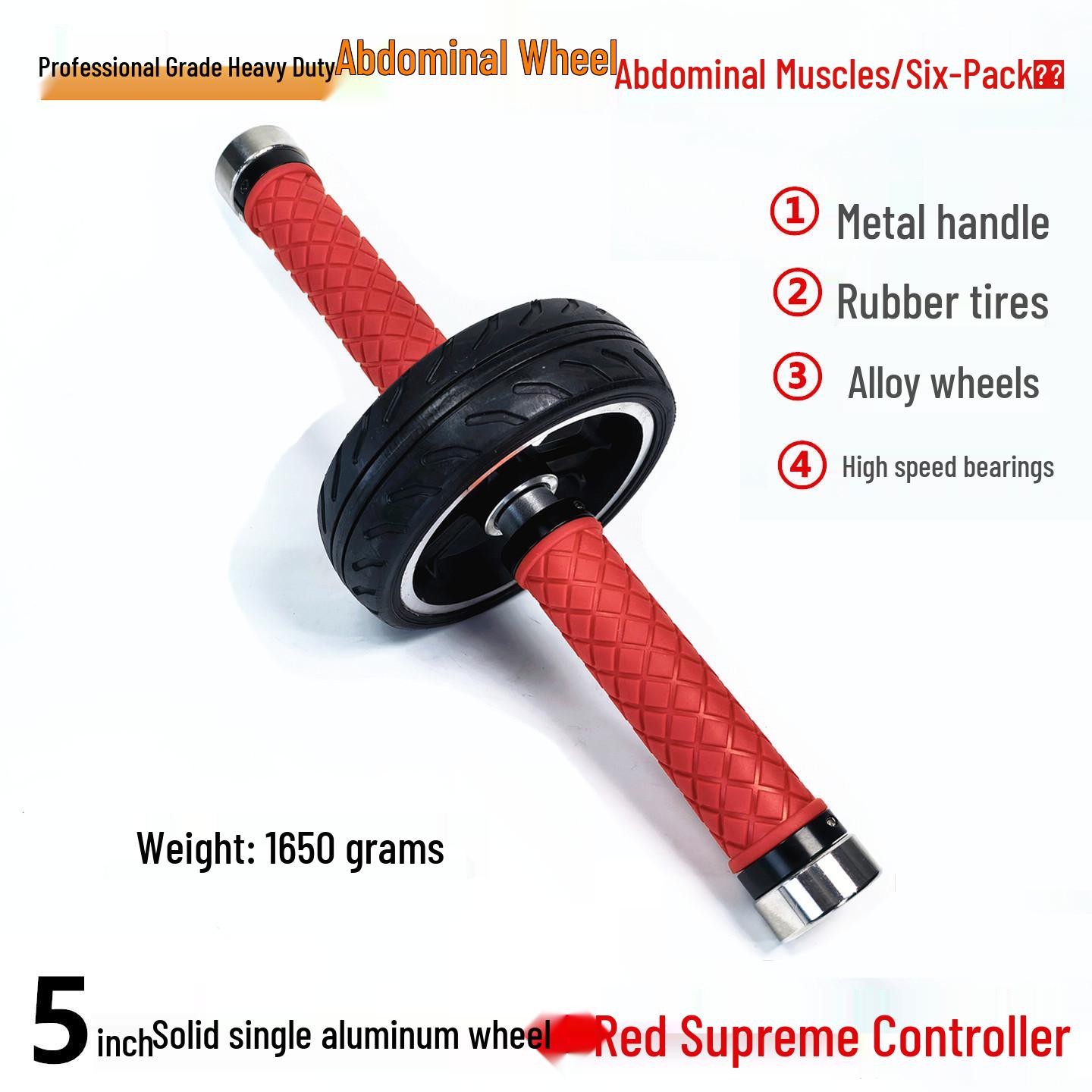 Men s Professional Ab Roller: Solid Tire Single-Wheel for Home Fitness
