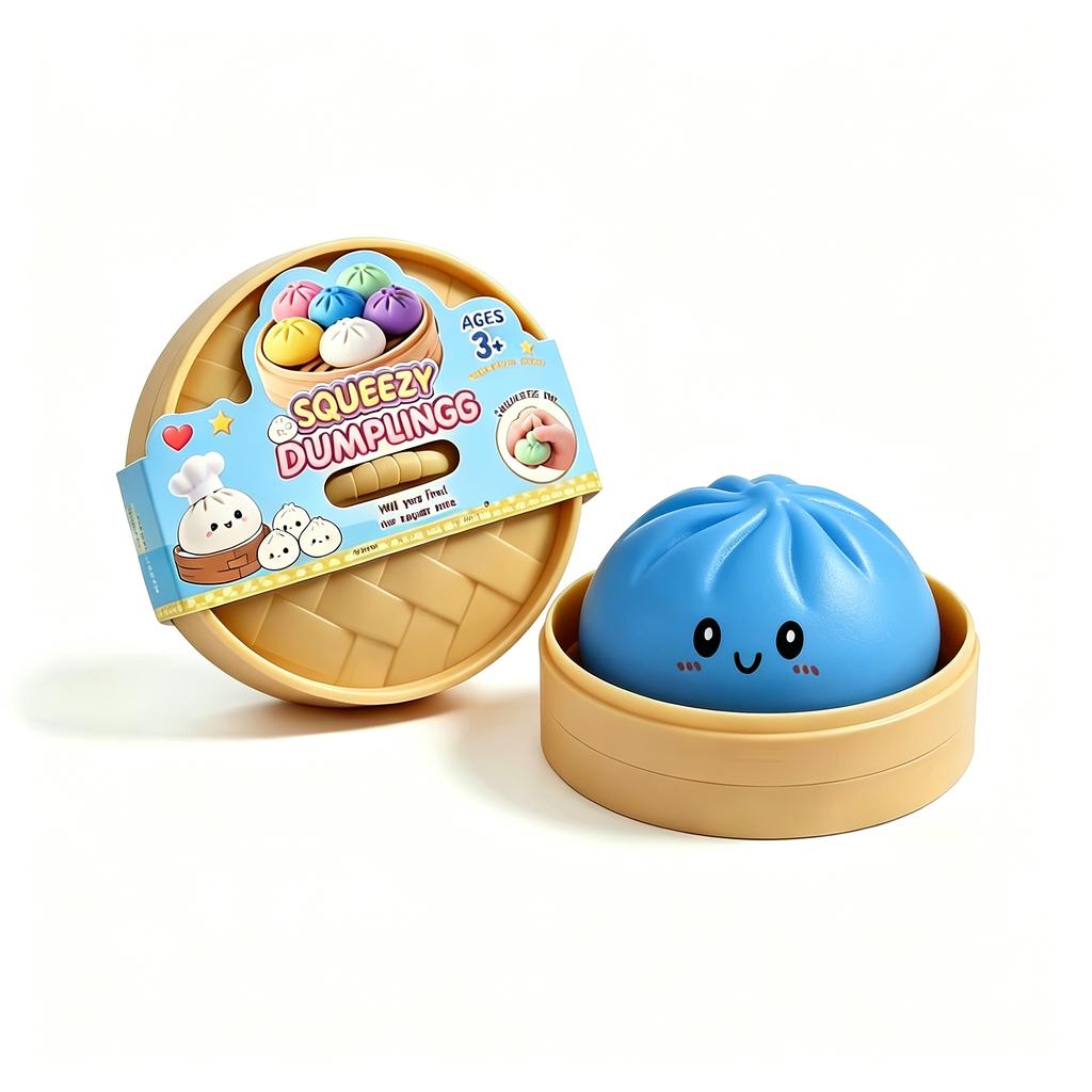Neues Teigtaschen-Spielzeug Teigtaschen Squishy mit Box Teigtaschen Sensorisches Knetspielzeug zur Stressbewältigung