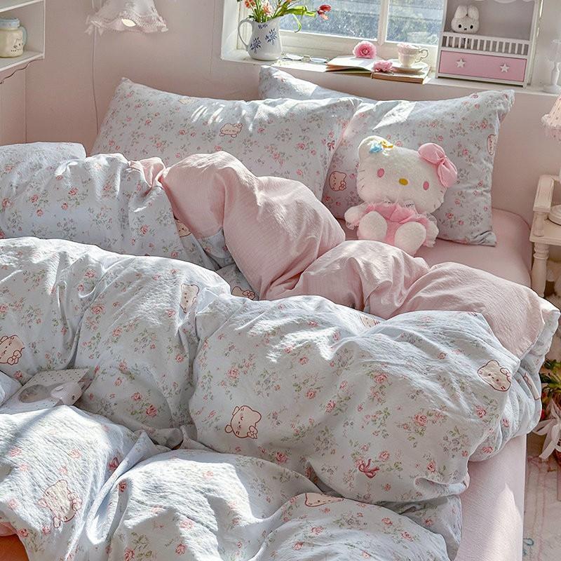 Cotton Bedding Set Dormitory Student Bed 150x200cm 180x220cm 200x230cm 3 Or 4 Piece Soft Comfortable