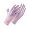 UV Protection Driving Gloves Women Lightweight Ice Silk Long Finger Anti-Slip Touchscreen Compatible Outdoor Cycling