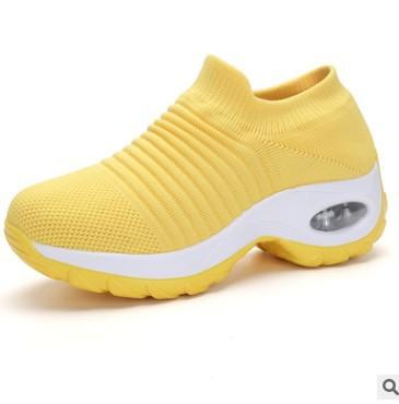 

Large size women s shoes air cushion sneakers overalls casual shoes socks shoes 44 жовтий