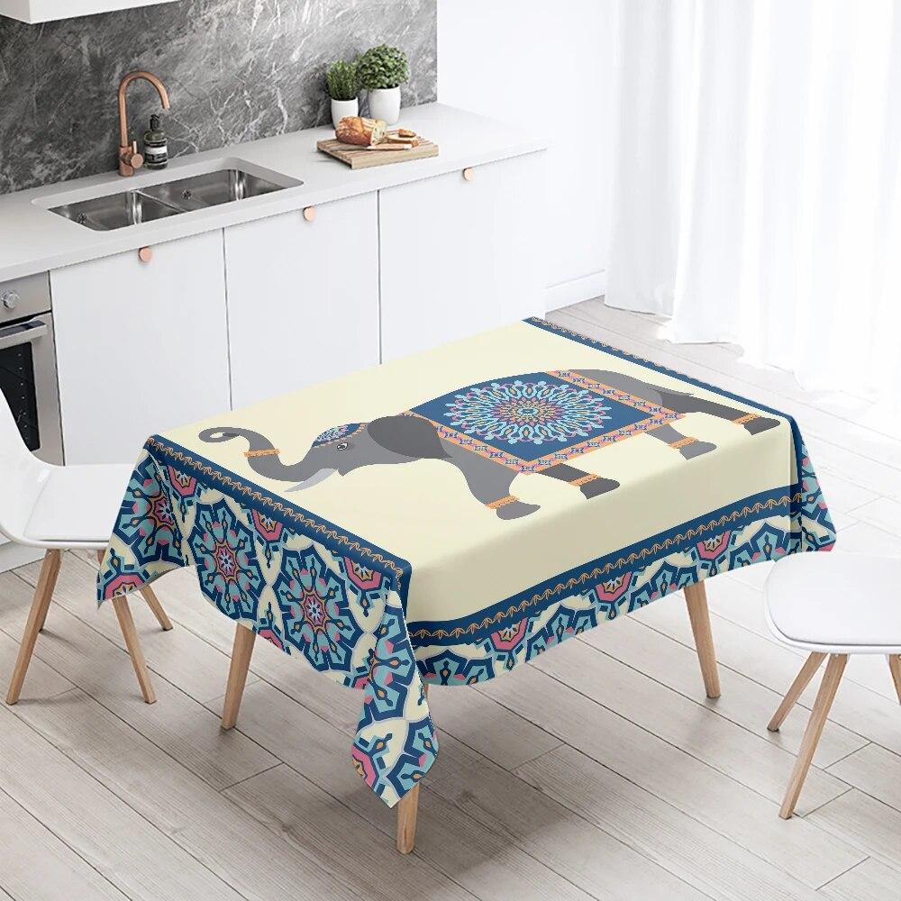 Meditation Buddha Tischdecke Wasserdicht Rechteckig Partydekoration Restauranttisch Küche Heimdekor