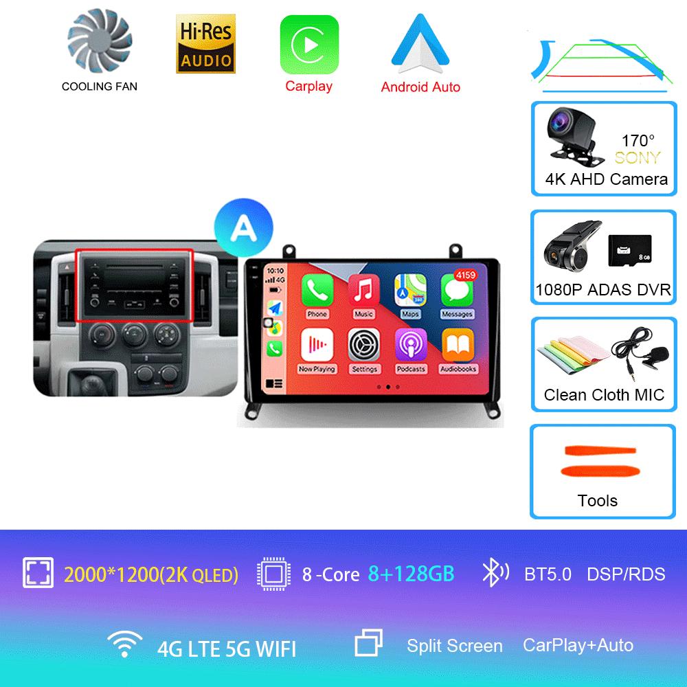 Car Radio for Toyota Hiace H300 VI 6 GranAce I 1 2019 - 2022 Multimedia Video Player Navigation GPS Android 14 2 Din Dvd