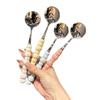 Stainless Steel Stirring Spoons Imitation Ceramic Dessert Spoon  Kitchen Accessories