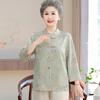 Elderly Women's Chinese Style Summer Cardigan Shirt