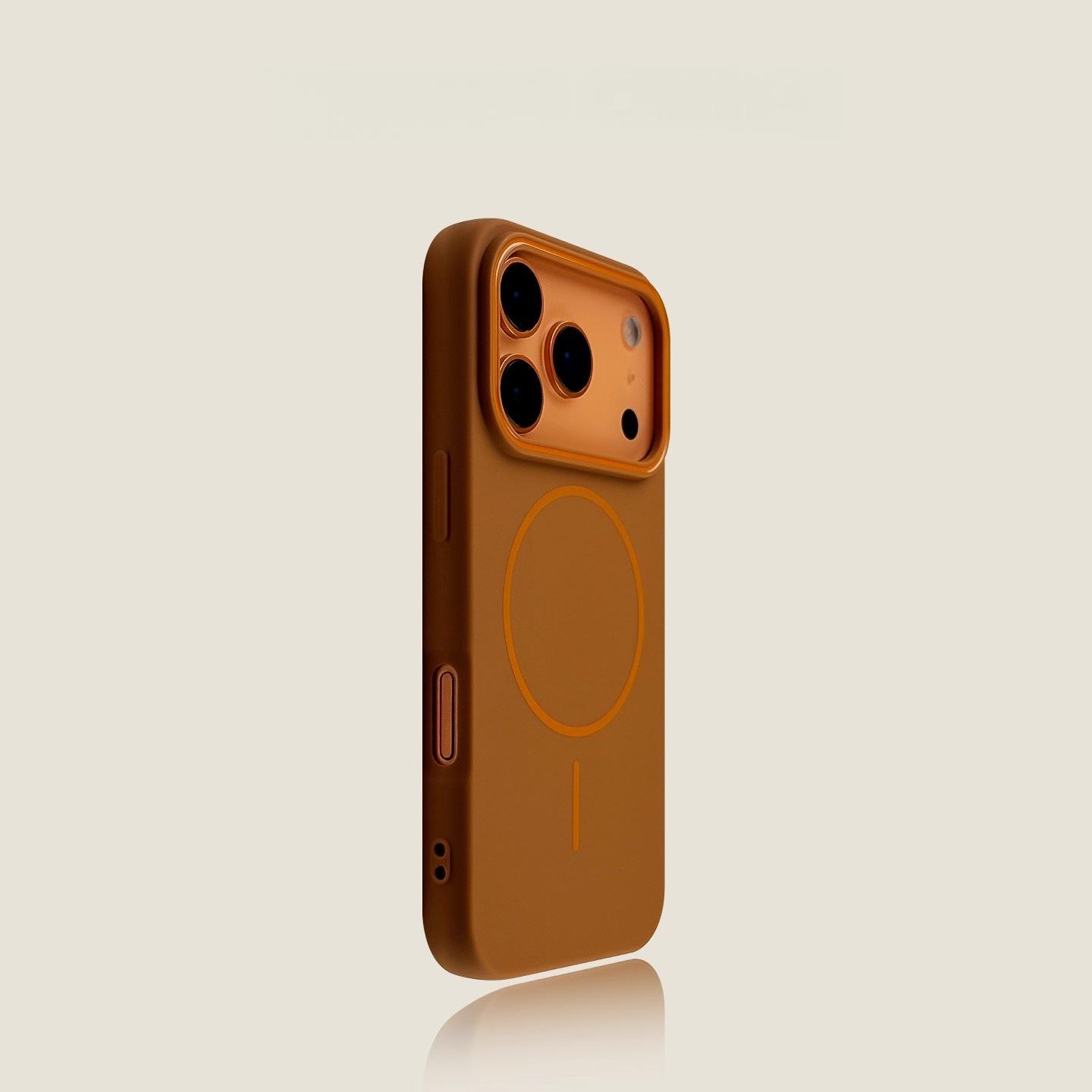 

iPhone17PROMAX solid color magnetic liquid silicone mobile phone case for Apple 16 imitation original soft protective case iPhone 17
