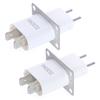 2Pcs Microwave Oven Magnetron W/ Through-Core Capacitor Pin Sockets Converter