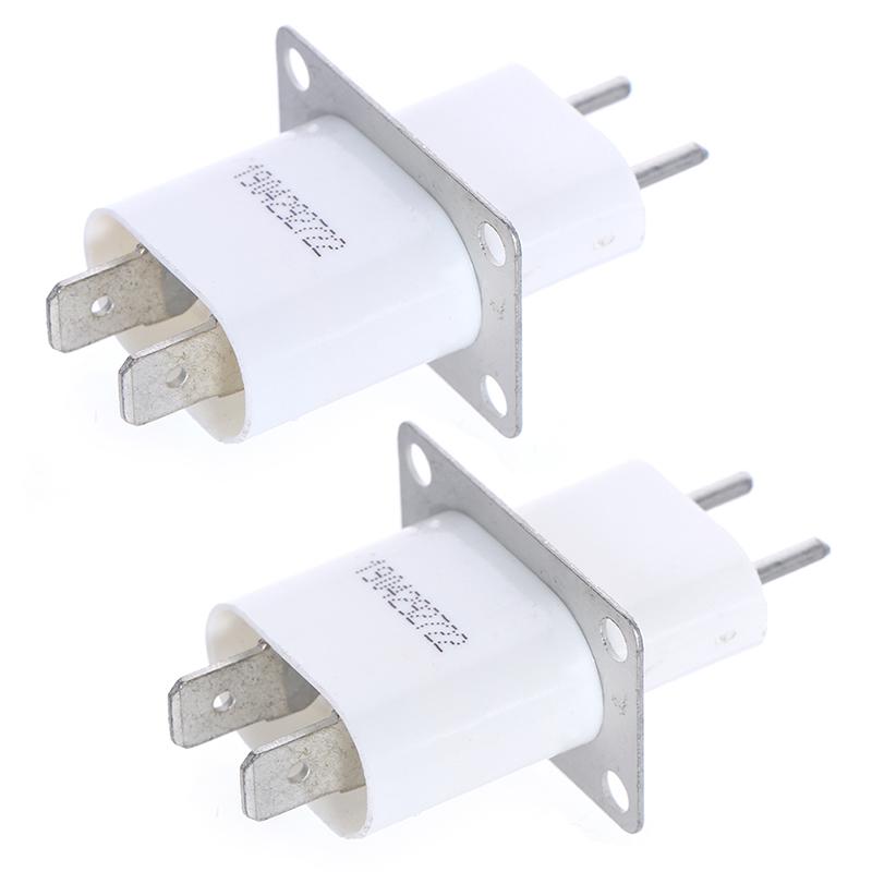 2Pcs Microwave Oven Magnetron W/ Through-Core Capacitor Pin Sockets Converter