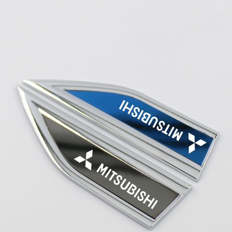 Adesivo Metallico Protettivo per Carrozzeria Auto Emblema Lama Laterale Parafango Auto per Mitsubishi ASX Pajero Outlander L200 EVO Lancer EX Accessori