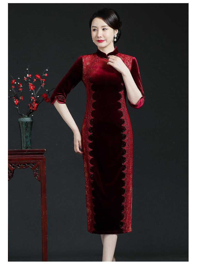 Fashionable Plus Size Clothing for Middle-Aged and Elderly Women: Stylish Cheongsam and Mother-of-the-Bride Dresses