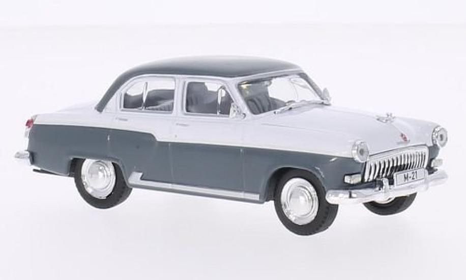 

Волга ГАЗ Модель Готовая Белая Коробка / М21, серо-белая, 1959, автомобиль, модель, 143