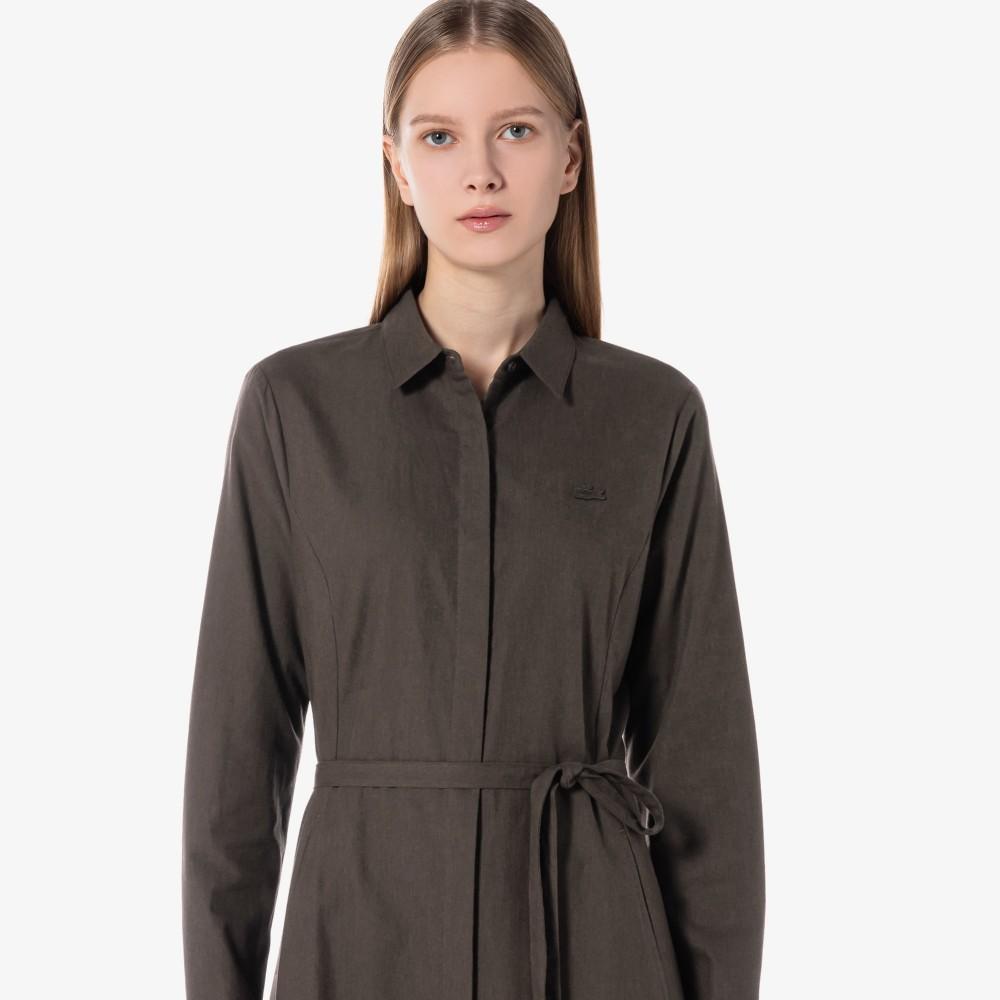 [Lacoste] Women's Flannel Woven Long Dress EF896E-54NSIX