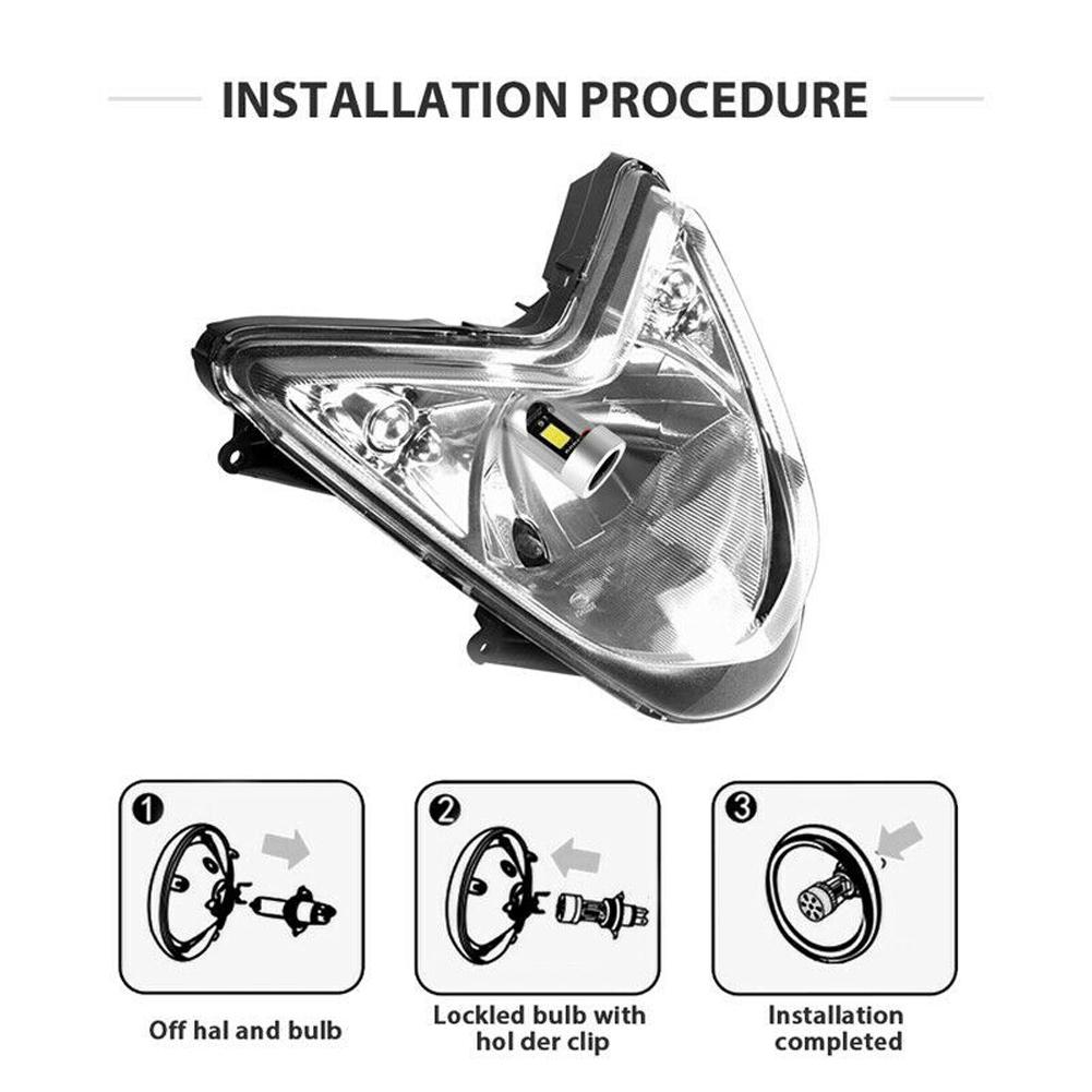 

9003 Bulb Headlight Angel Eyes Blue DC 12V-80V H4 HB2 High/Low Beam LED Motorcycle Waterproof 25W High Quality China Mainland