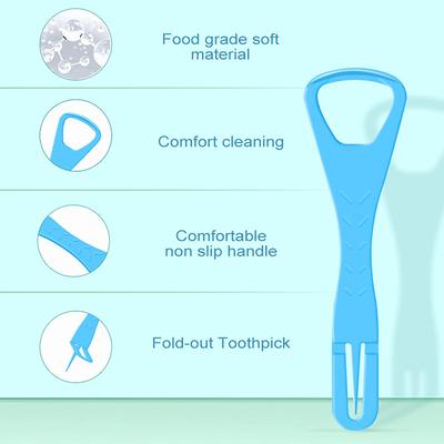 Raspador de Língua Para Adulto Ferramenta Descartável Para Limpeza da Língua Raspador de Boca de Plástico Conveniente Para Viagem Aparelhos de Higiene Oral