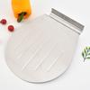 Non-Slip Handle Pizza Transfer Shovel Silver Heavy Duty Steel Cake Lifter Smooth Edge Rustproof Cake Tray Spatula