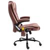 VidaXL Light Brown Massage Office Chair Faux Suede Leather 20579