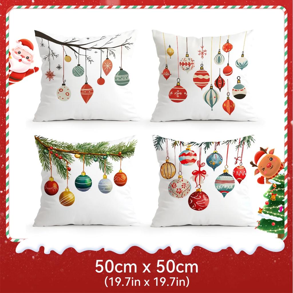 Christmas ball decoration Cushions Pillowcase Cushion Cover Throw Pillow Sofa Decoration Pillowcover Home Car Decor